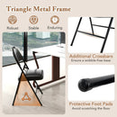 2 Pack Padded Folding Chairs with Metal Frame and Carry Handle-Black by LJGDeals