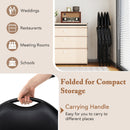 2 Pack Padded Folding Chairs with Metal Frame and Carry Handle-Black by DirectDeals