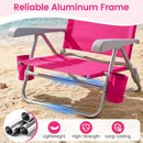 Folding Beach Chair with 7-Position Backrest & Cooler Bag by LJGDeals