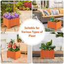 2 Pack Rectangular Planter Box with Drainage Gaps for Front Porch Garden Balcony by LJGDeals