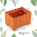 2 Pack Rectangular Planter Box with Drainage Gaps for Front Porch Garden Balcony by DirectDeals