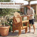 Stackable Adirondack Chairs - Solid Acacia Wood (2-Pack) by LJGDeals