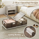 2 Pack Stackable Storage Containers Rolling Plastic Storage Bins by LJGDeals