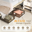 2 Pack Stackable Storage Containers Rolling Plastic Storage Bins by LJGDeals