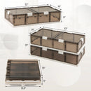 2 Pack Stackable Storage Containers Rolling Plastic Storage Bins by LJGDeals