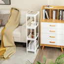 2 Packs 4-Tier Detachable Slim Storage Cart with Drainage Holes for Small Space-White by LJGDeals