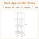 2 Packs 4-Tier Detachable Slim Storage Cart with Drainage Holes for Small Space-White by DirectDeals
