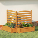 2-Panel Freestanding Outdoor Wood Privacy Screen-Yellow by LJGDeals