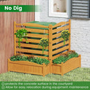 2-Panel Freestanding Outdoor Wood Privacy Screen-Yellow by LJGDeals