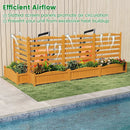 2-Panel Freestanding Outdoor Wood Privacy Screen-Yellow by LJGDeals
