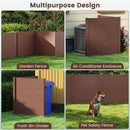 2 Panels 48 x 48 Inch Air Conditioner Trash Can Pool Equipment Enclosure-Brown by LJGDeals