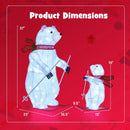 2 PCS Animated Skiing Polar Bears Pre-lit Christmas Bear Decoration with Skiing Motion by LJGDeals