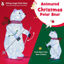 2 PCS Animated Skiing Polar Bears Pre-lit Christmas Bear Decoration with Skiing Motion by LJGDeals