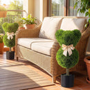 2 Pieces Bear Topiary Trees with Pots Sun-resistant Bear by LJGDeals