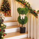 2 Pieces Bear Topiary Trees with Pots Sun-resistant Bear by LJGDeals