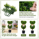 2 Pieces Bear Topiary Trees with Pots Sun-resistant Bear by DirectDeals