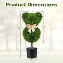 2 Pieces Bear Topiary Trees with Pots Sun-resistant Bear by LJGDeals