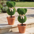 2 Pieces Teddy Bear Topiary Trees Sun by DirectDeals