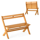 2-Person Acacia Wood Patio Garden Bench with 800 lbs Capacity by LJGDeals