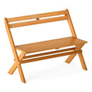 2-Person Acacia Wood Patio Garden Bench with 800 lbs Capacity by LJGDeals