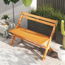 2-Person Acacia Wood Patio Garden Bench with 800 lbs Capacity by LJGDeals