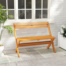 2-Person Acacia Wood Patio Garden Bench with 800 lbs Capacity by LJGDeals