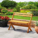 2-Person Acacia Wood Patio Garden Bench with 800 lbs Capacity by LJGDeals