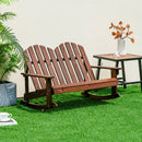 2 Person Adirondack Rocking Chair with Slatted seat by LJGDeals