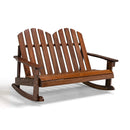 2 Person Adirondack Rocking Chair with Slatted seat by LJGDeals