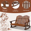 2 Person Adirondack Rocking Chair with Slatted seat by LJGDeals