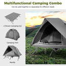2-Person Camping Cot Tent Foldable Off-Ground Camping Combo for Adults by LJGDeals
