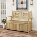 2-Person Storage Bench with 49 Gallon Capacity and Backrest by DirectDeals