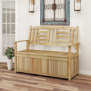 2-Person Storage Bench with 49 Gallon Capacity and Backrest by LJGDeals