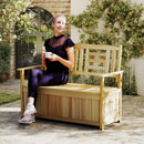 2-Person Storage Bench with 49 Gallon Capacity and Backrest by DirectDeals