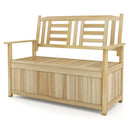 2-Person Storage Bench with 49 Gallon Capacity and Backrest by LJGDeals