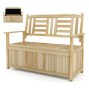 2-Person Storage Bench with 49 Gallon Capacity and Backrest by DirectDeals