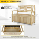 2-Person Storage Bench with 49 Gallon Capacity and Backrest by LJGDeals