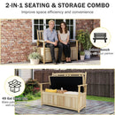 2-Person Storage Bench with 49 Gallon Capacity and Backrest by LJGDeals