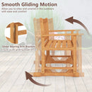 2-Person Outdoor Acacia Wood Glider Bench Patio Swing Rocking Loveseat by LJGDeals