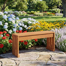 2-Person Outdoor Garden Bench with Solid Wooden Frame for Backyard by LJGDeals