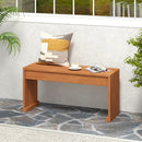2-Person Outdoor Garden Bench with Solid Wooden Frame for Backyard by LJGDeals