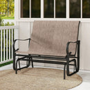 2-Person Outdoor Glider Bench with High Backrest-Brown by LJGDeals
