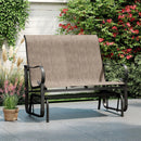 2-Person Outdoor Glider Bench with High Backrest-Brown by LJGDeals