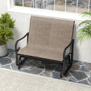 2-Person Outdoor Glider Bench with High Backrest-Brown by LJGDeals