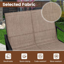 2-Person Outdoor Glider Bench with High Backrest-Brown by LJGDeals