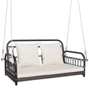 2-Person Outdoor Hanging Chair with Ropes-Gray by LJGDeals