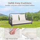 2-Person Outdoor Hanging Chair with Ropes-Gray by LJGDeals