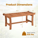 2-Person Outdoor Wood Bench with Slatted Seat - Set of 2 by LJGDeals