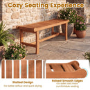 2-Person Outdoor Wood Bench with Slatted Seat - Set of 2 by LJGDeals