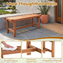2-Person Outdoor Wood Bench with Slatted Seat - Set of 2 by LJGDeals